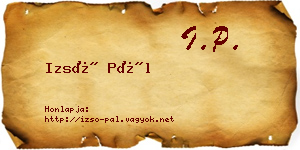 Izsó Pál névjegykártya